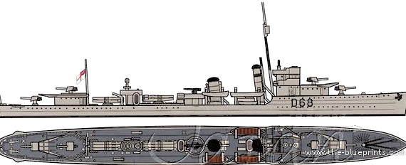 HMAS Vampire [Destroyer] - drawings, dimensions, pictures